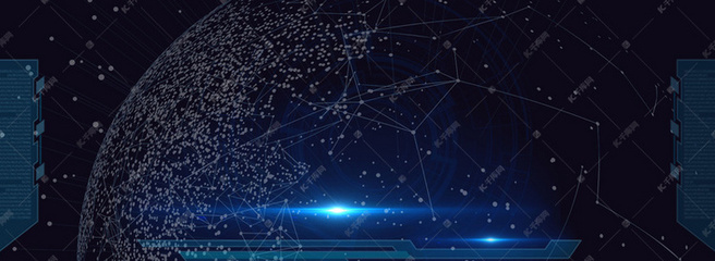 電子科技藍色背景簡約風(fēng)海報ba